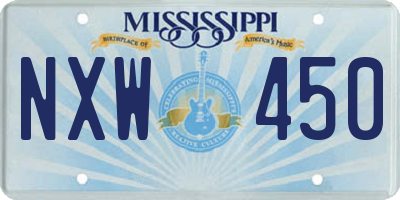 MS license plate NXW450