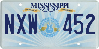 MS license plate NXW452