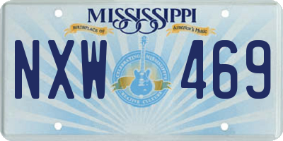 MS license plate NXW469