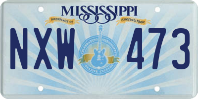 MS license plate NXW473