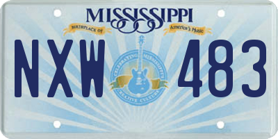 MS license plate NXW483