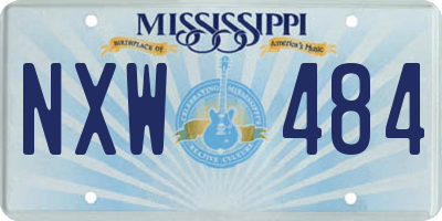 MS license plate NXW484