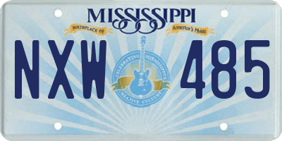 MS license plate NXW485