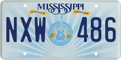 MS license plate NXW486