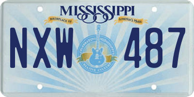 MS license plate NXW487