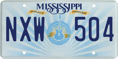 MS license plate NXW504