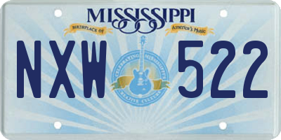 MS license plate NXW522
