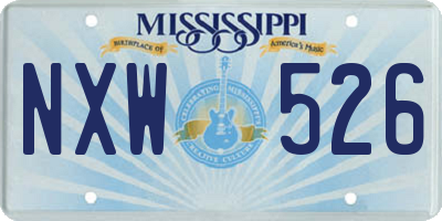 MS license plate NXW526