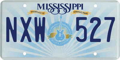MS license plate NXW527