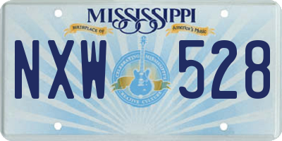MS license plate NXW528