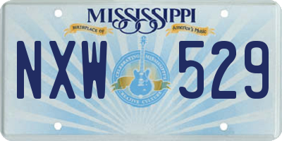 MS license plate NXW529