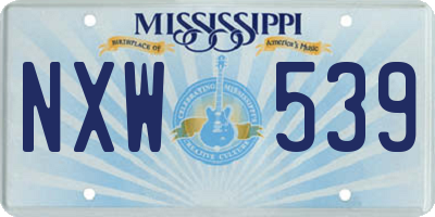 MS license plate NXW539