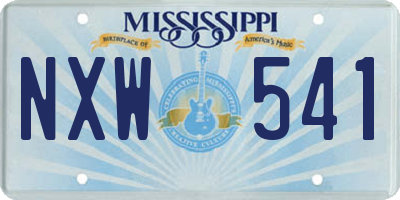 MS license plate NXW541