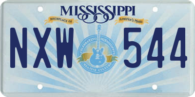 MS license plate NXW544