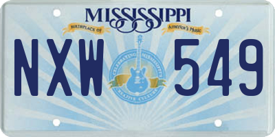 MS license plate NXW549