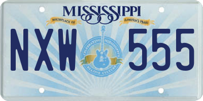 MS license plate NXW555