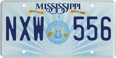 MS license plate NXW556