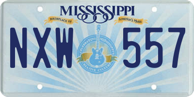MS license plate NXW557