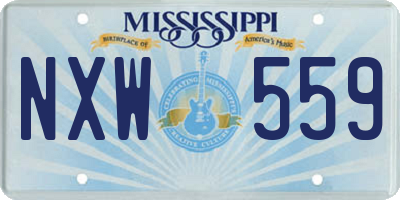 MS license plate NXW559