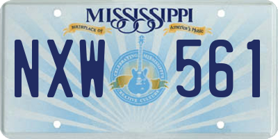 MS license plate NXW561