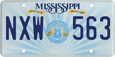 MS license plate NXW563