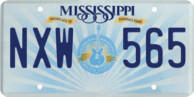 MS license plate NXW565