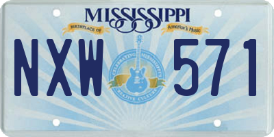MS license plate NXW571