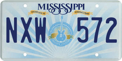 MS license plate NXW572