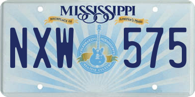 MS license plate NXW575