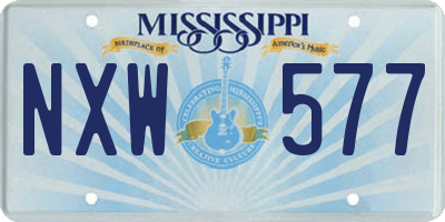 MS license plate NXW577