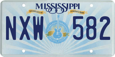 MS license plate NXW582