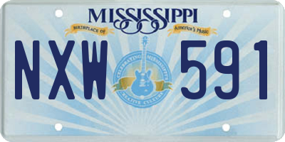 MS license plate NXW591