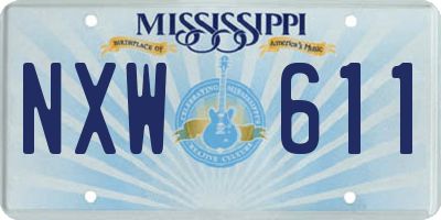 MS license plate NXW611