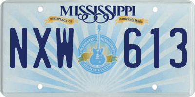 MS license plate NXW613