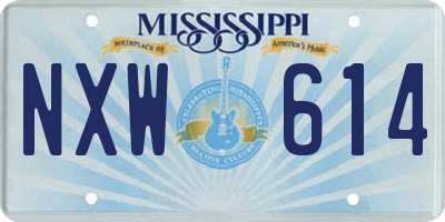 MS license plate NXW614