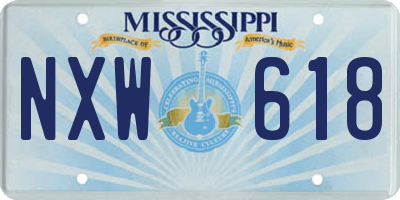 MS license plate NXW618
