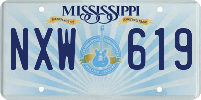 MS license plate NXW619