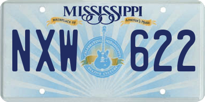 MS license plate NXW622
