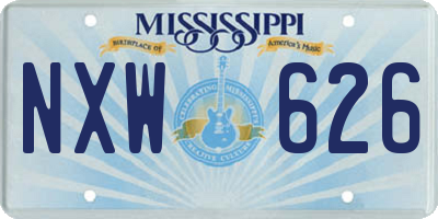 MS license plate NXW626