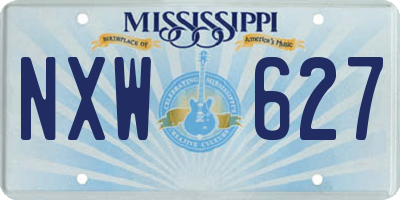 MS license plate NXW627