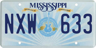 MS license plate NXW633
