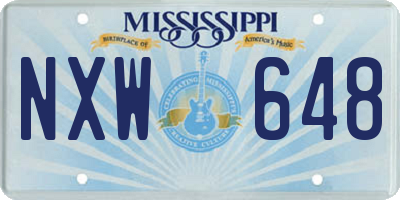 MS license plate NXW648