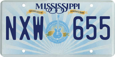 MS license plate NXW655