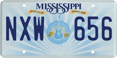 MS license plate NXW656