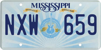 MS license plate NXW659