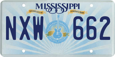 MS license plate NXW662