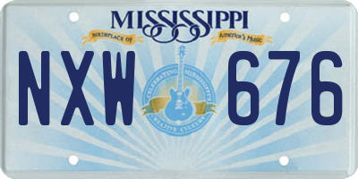 MS license plate NXW676