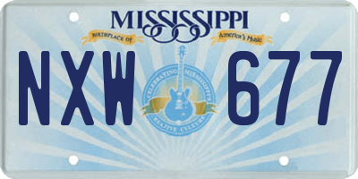 MS license plate NXW677