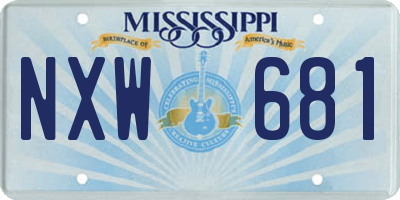MS license plate NXW681