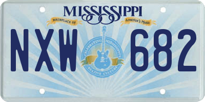 MS license plate NXW682